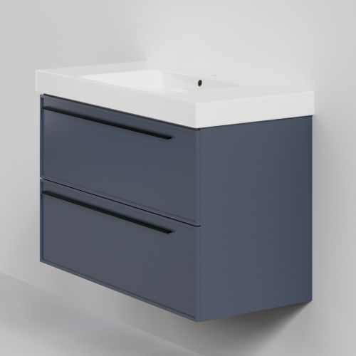 Тумба с раковиной La Fenice Elba TWIN NFNC-01-ELB-BG-100-2-3-100 101х62х49 подвесная цвет синий