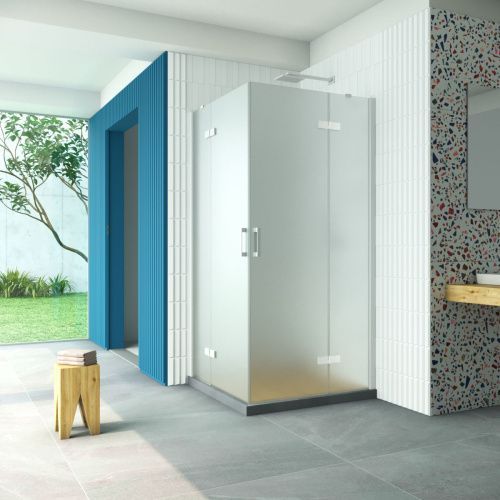 Душевой уголок Vegas-Glass AFA Retta AFA Retta 80 01 10 80х80 стекло матовое профиль белый без поддона