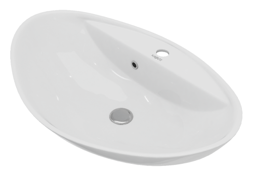 Раковина мебельная керамическая Kirovit Гамма 60 4630055550494 60х39 накладная цвет белый