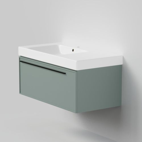 Тумба с раковиной La Fenice ELBA NFNC-01-ELB-G-90-3-90L 91х36х49 подвесная цвет серо-зеленый