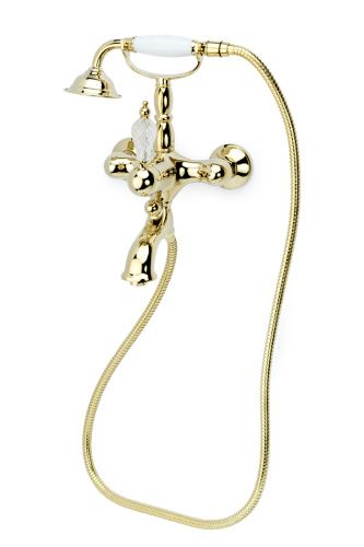 Смеситель Boheme Crystal 283-CRST настенный золото