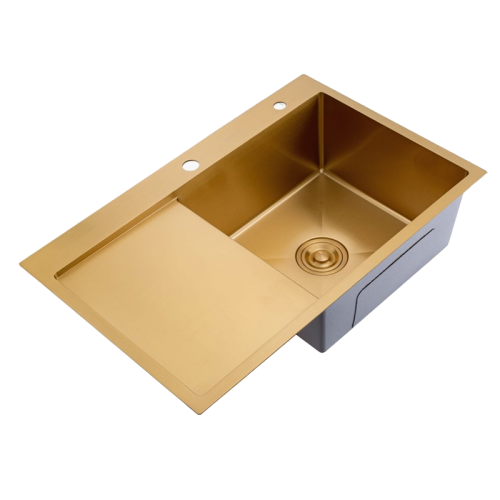 Кухонная мойка Splenka S704.7850.03 78х50 цвет золотой сатин поверхность матовая