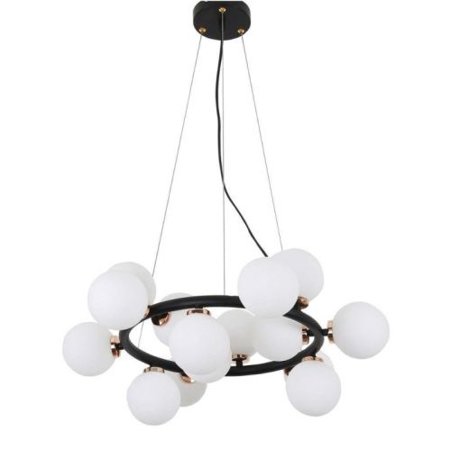 Люстра подвесная Lumina Deco Marsiada (Марсиада) LDP 6033-15 BK+GD