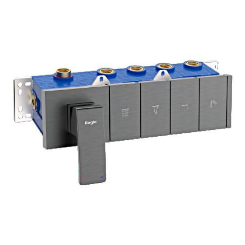 Смеситель для ванны и душа Raglo R02 R02.274.09 встраиваемый в стену графит