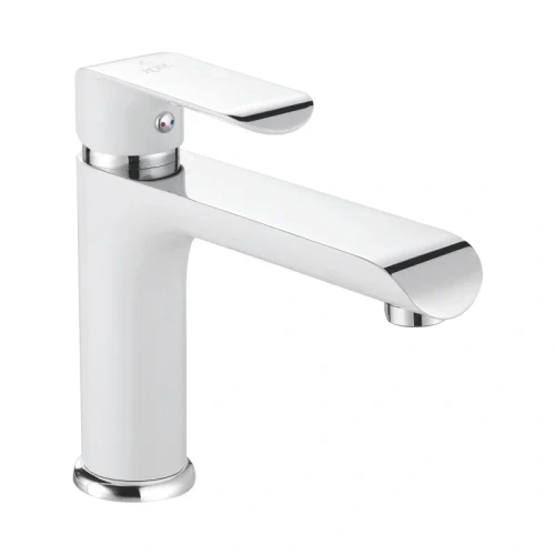 Смеситель Rose R2101F-1 на раковину белый/хром