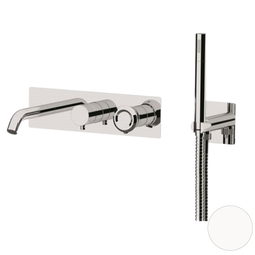Смеситель для ванны Remer Element ET53D2BO встраиваемый в стену белый  без термостата