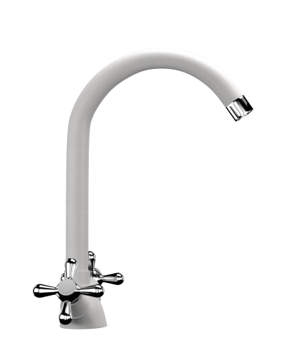 Смеситель для кухни Ulgran Classic U-012-341 на раковину белый