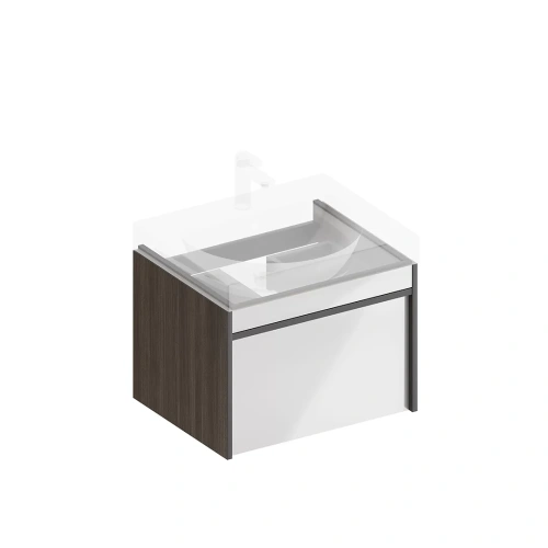 Тумба под раковину Kerama Marazzi MODULA MO.60.1+1\AR 58х47х42 подвесная цвет белый