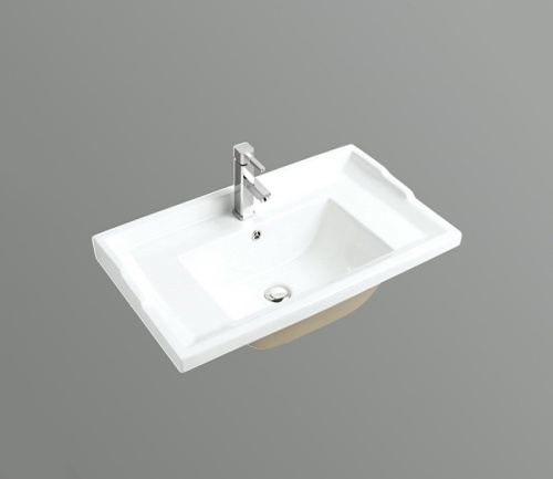 Раковина CeramaLux 83 см 840-80 встраиваемая цвет белый