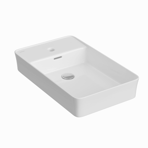 Раковина из сантехнического фарфора Berges Ego SL 182013 60х38 накладная цвет белый глянцевый