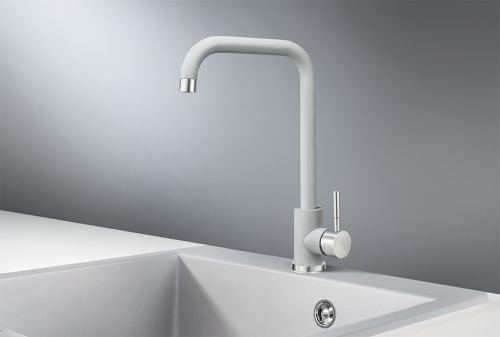 Смеситель для кухни Granula Standart ST-4033, АЛЮМИНИУМ на мойку алюминиум