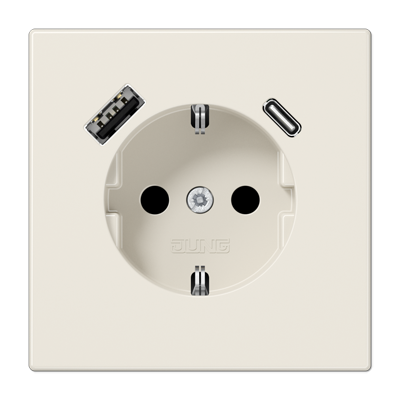 Розетка 2K+З USB Typ AC Jung LS Design LS1520-15CA