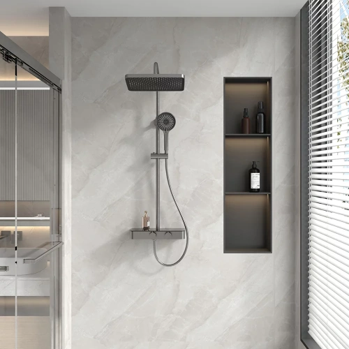 Душевая стойка Veconi FOSSA FO-210-GR-C4 настенная цвет графит