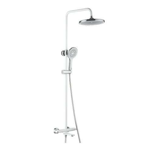 Душевая стойка Rose R3996F настенная цвет белый/хром с термостатом