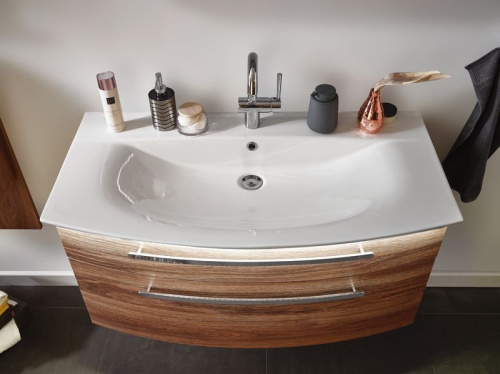 Раковина керамическая Puris Speed WTM8510B1 100х52 накладная цвет белый 1 отверстие под смеситель