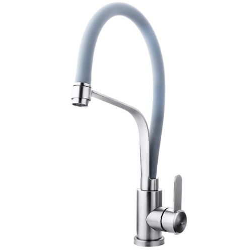 Смеситель для кухни Fashun A54012-12 на мойку серый/сатин