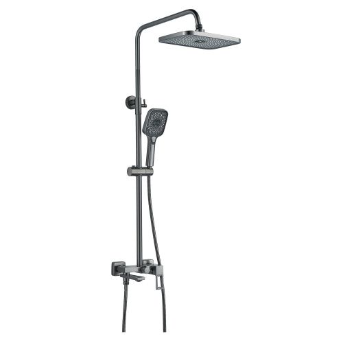 Душевая стойка Raffine F3696T настенная цвет оружейная сталь