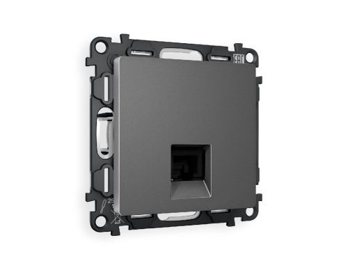 Комплект механизма телефонной розетки RJ-11(4P4C) со шторкой Ambrella Volt Alfa (Алфа) MA662030