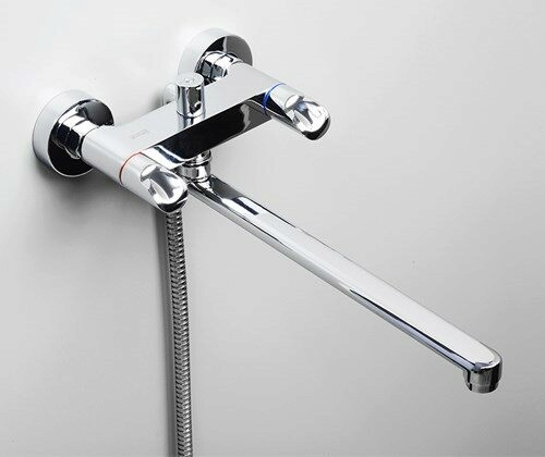 Смеситель для ванны WasserKRAFT Lossa 1200 1202L настенный хром - фото 2