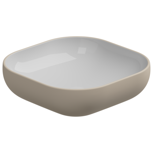 Раковина GSG Ceramic Design Easy 45см EALAVQU45BI000/034 накладная цвет белый/бежевый