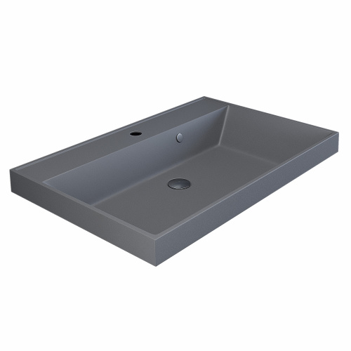 Раковина Uperwood Classic Quartz 70 см 291030004 полувстраиваемая цвет серый