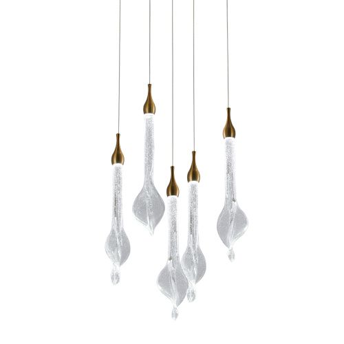Светильник подвесной Delight Collection OD2433-5 gold/clear