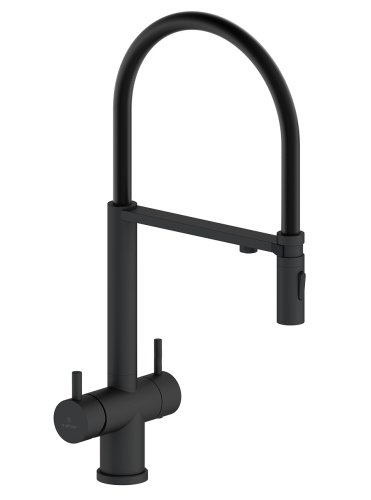 Смеситель для кухни AltroBagno Flusso AltroBagnoFlusso050204MB на мойку черный матовый