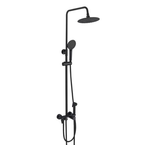 Душевая стойка Haiba HB24814-7 настенная цвет черный