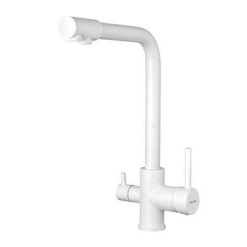 Смеситель для кухни Shevanik S328C на мойку белый