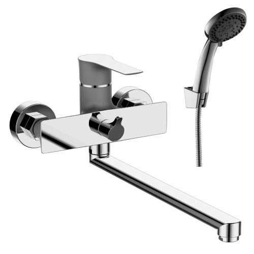 Смеситель для ванны Rossinka RS35 RS35-32PC настенный хром/перламутр