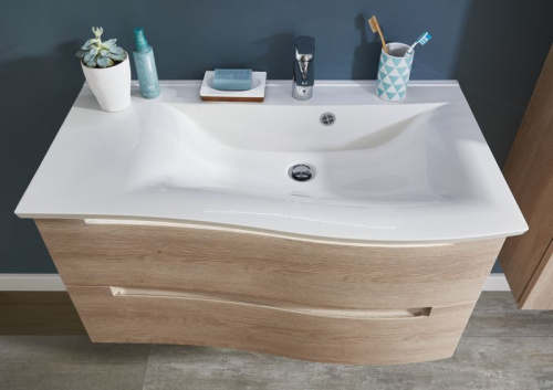 Раковина из минерального литья Puris Purefaction WMC129LB1 90х52 накладная цвет белый 1 отверстие под смеситель