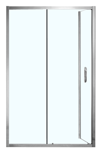 Душевой уголок Azario MILTON AZ-ND1131 L 1200 120x200 стекло прозрачное профиль серебро без поддона