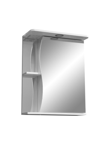 Зеркало-шкаф Stella Polar Волна SP-00000048 60х24х70 подвесной цвет белый