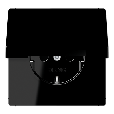 Розетка с крышкой и шторками Jung LS1520BFKIKLSW