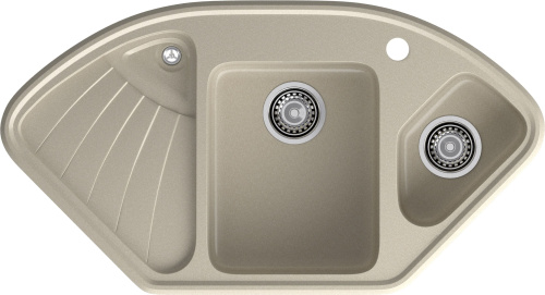 Кухонная мойка Granfest Corner C-1040E топаз 104х56 цвет серый
