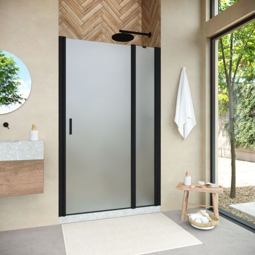 Душевая дверь Vegas-Glass EP-F-1 NOVO EP-F-1 NOVO 100 02М 10 R 100х190 стекло матовое профиль черный