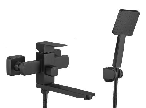 Смеситель для ванны и душа Fmark FS8104H настенный черный