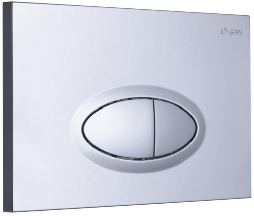 Клавиша смыва механическая Logan Oval 00297678 цвет хром матовый