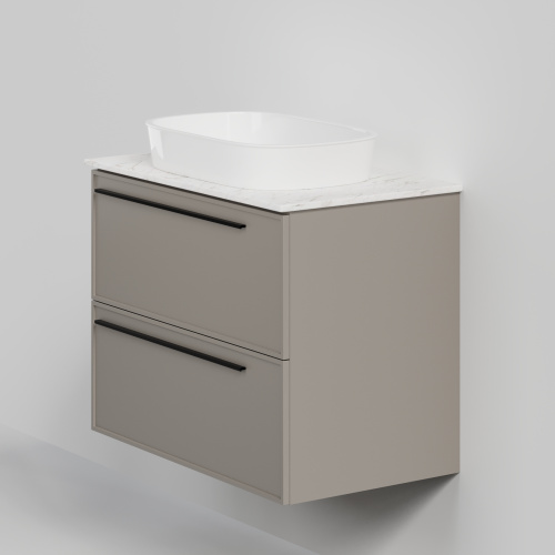 Тумба со столешницей La Fenice ELBA TWIN NFNC-01-ELB-C-80-2-3-GG 80х62х49 подвесная цвет бежевый