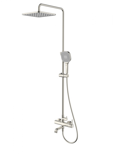 Душевая стойка Wonzon & Woghand Tetra WW-841214-BN настенная цвет никель