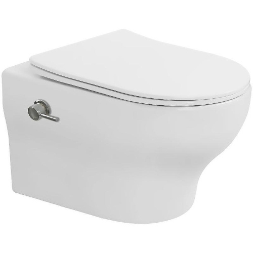 Унитаз подвесной Boheme Fiore 978-SET-2-MW цвет белый матовый с сиденьем микролифт безободковый смыв торнадо