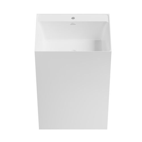 Раковина акриловая Wellsee Doux 230501000 70х50 напольная цвет белый глянцевый 1 отверстие под смеситель