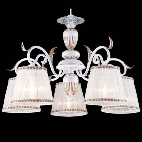 Люстра подвесная Natali Kovaltseva Iris (Ирис) IRIS 11389/5C WHITE GOLD