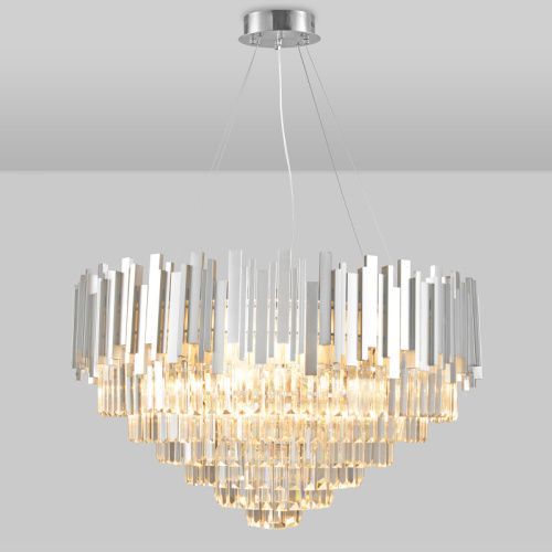 Люстра подвесная Natali Kovaltseva VERTIGO (ВЕРТИГО) VERTIGO 81440/12C SILVER
