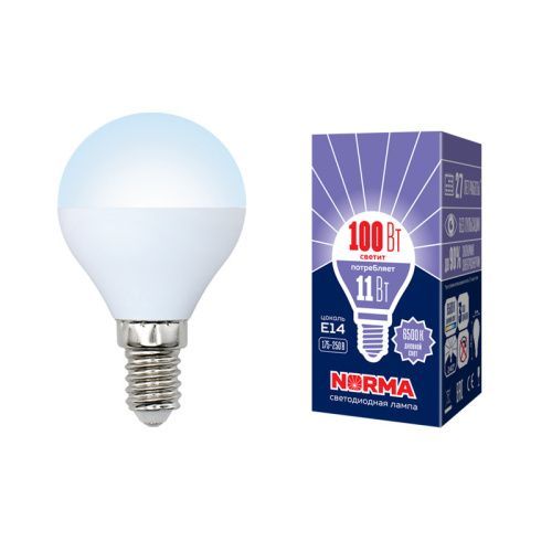Лампа светодиодная Volpe Norma G (Норма Г) LED-G45-11W/DW/E14/FR/NR картон