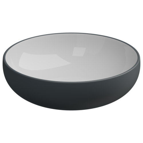 Раковина GSG Ceramic Design Easy 45см EALAVRO45BI000/028 накладная цвет белый/черный