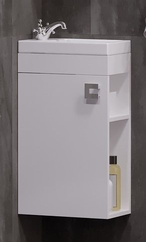 Тумба под раковину Corozo Комо SD-00000317 39х22х66 подвесная цвет белый