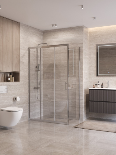 Душевой уголок BelBagno UNO-195 UNO-195-AHF-31-120/70-C-Cr 120х70 стекло прозрачное профиль хром без поддона