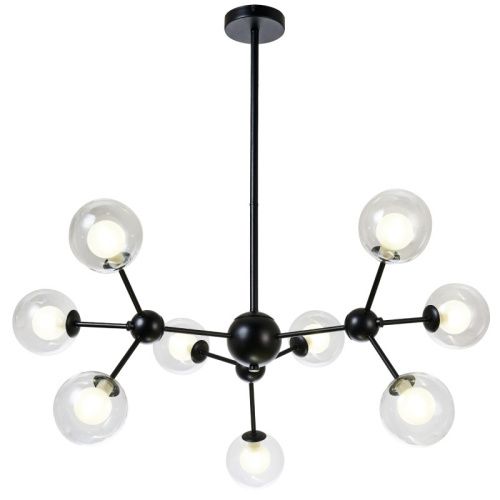 Люстра на штанге Natali Kovaltseva Venti (Венти) VENTI 81422/8C BLACK