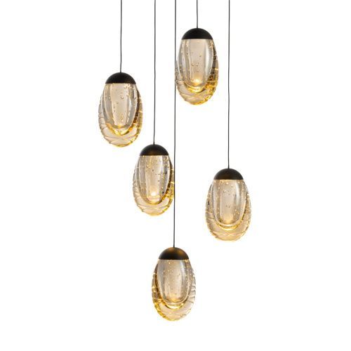 Светильник подвесной Delight Collection MD25090022-5A matt black/champagne